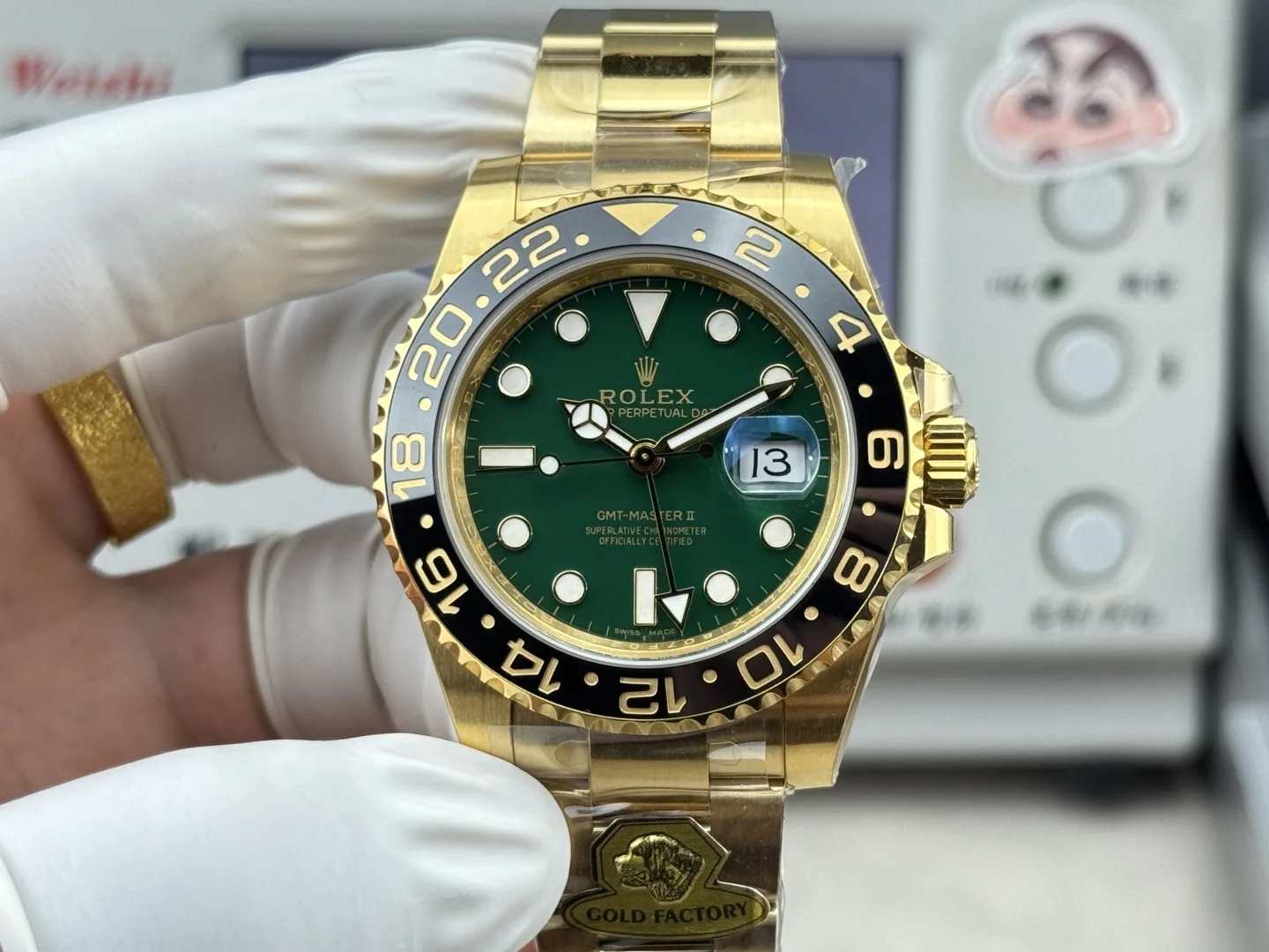 GOLD  l 3285 프리스프렁 l 40mm l GMT-Master II 116718LN 195g