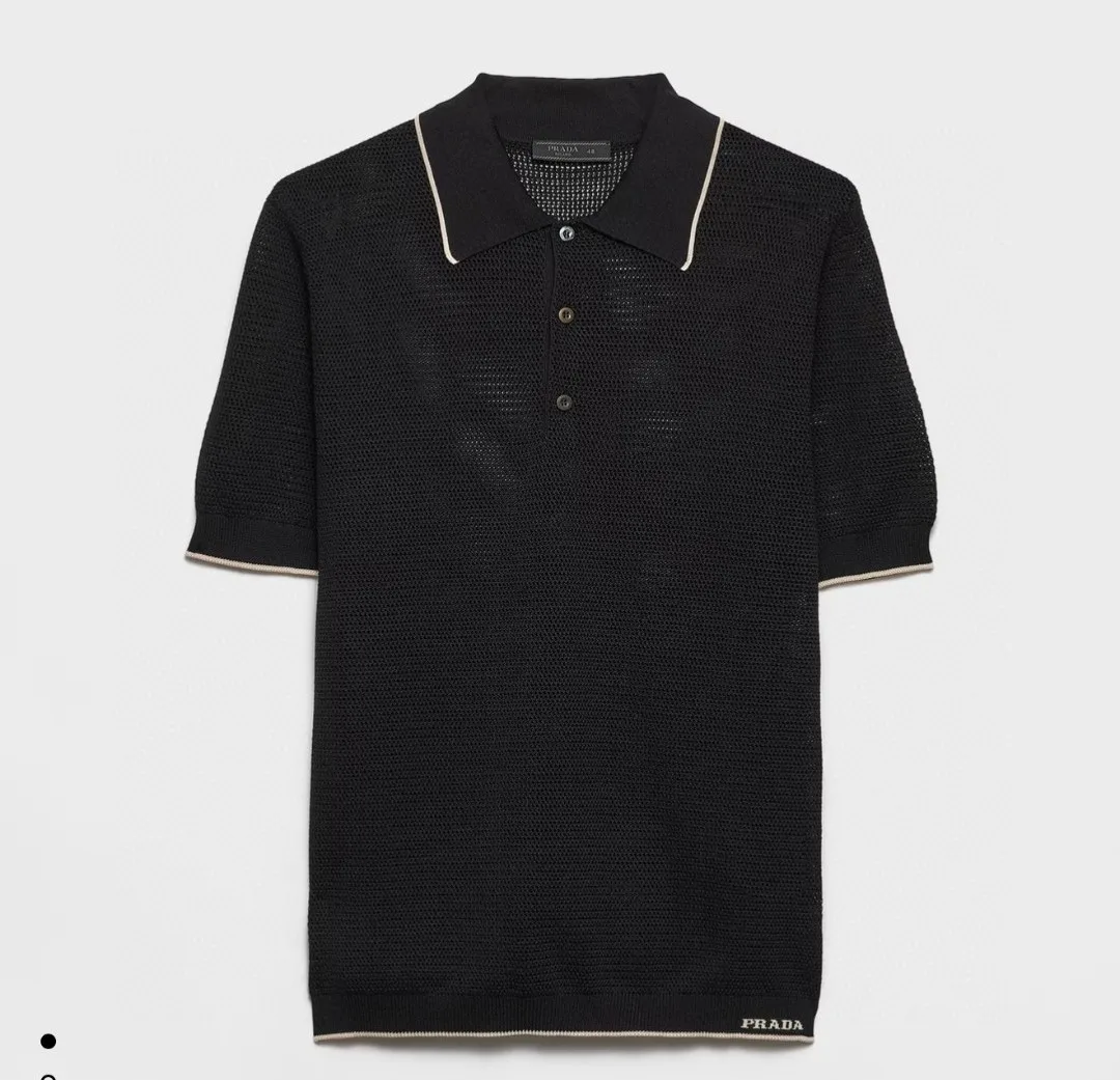 Prada Silk Polo Shirt
